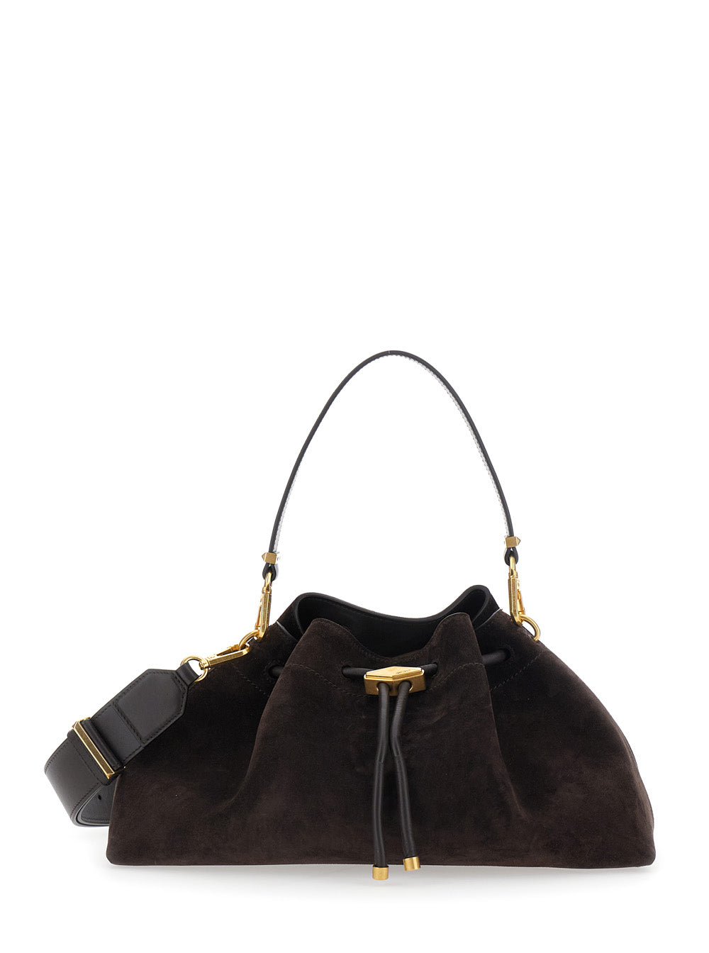 Jimmy Choo Bon Shoulder Bag — Brown Calf Leather