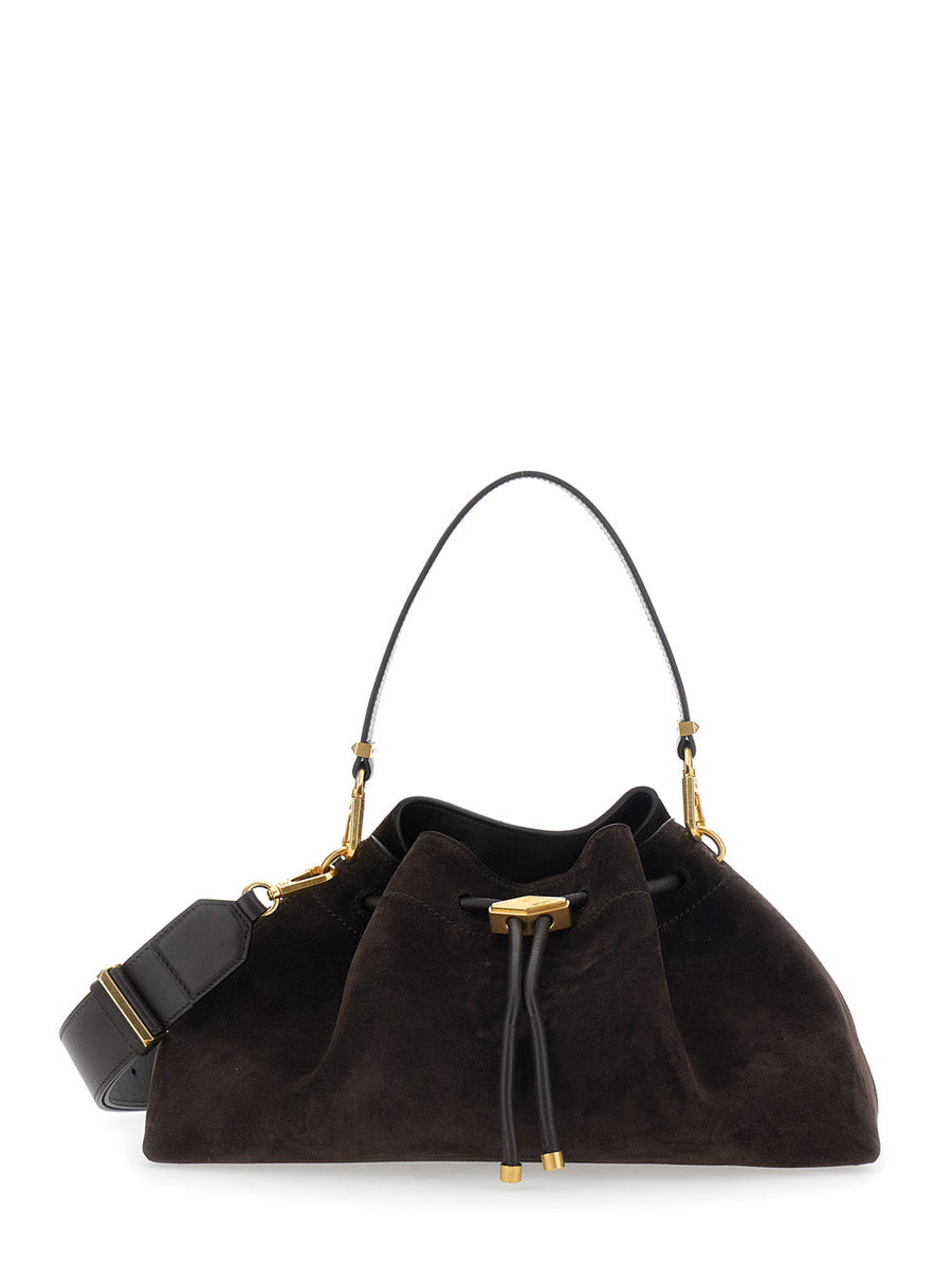 Jimmy Choo Bon Shoulder Bag — Brown Calf Leather