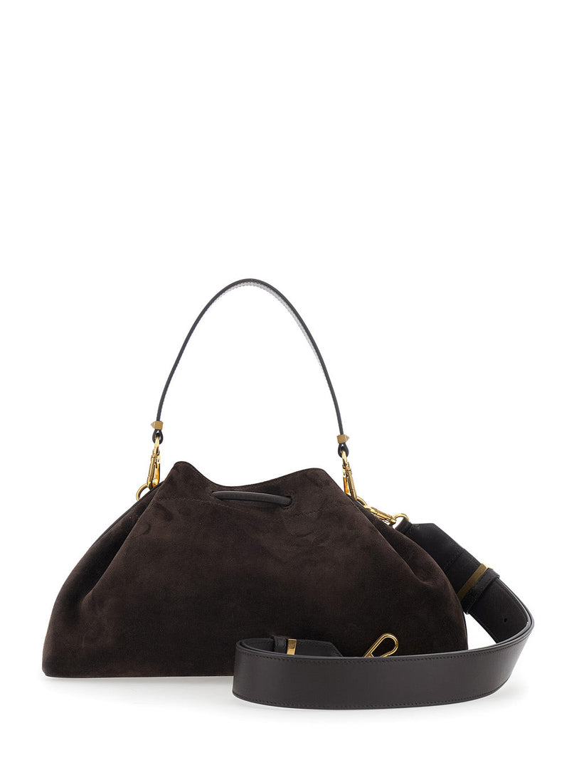 Jimmy Choo Bon Shoulder Bag — Brown Calf Leather