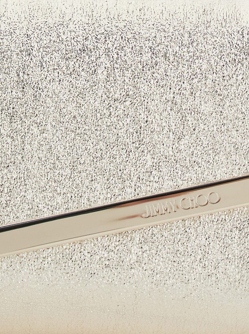 Jimmy Choo Emmie Clutch — Silver Lamb