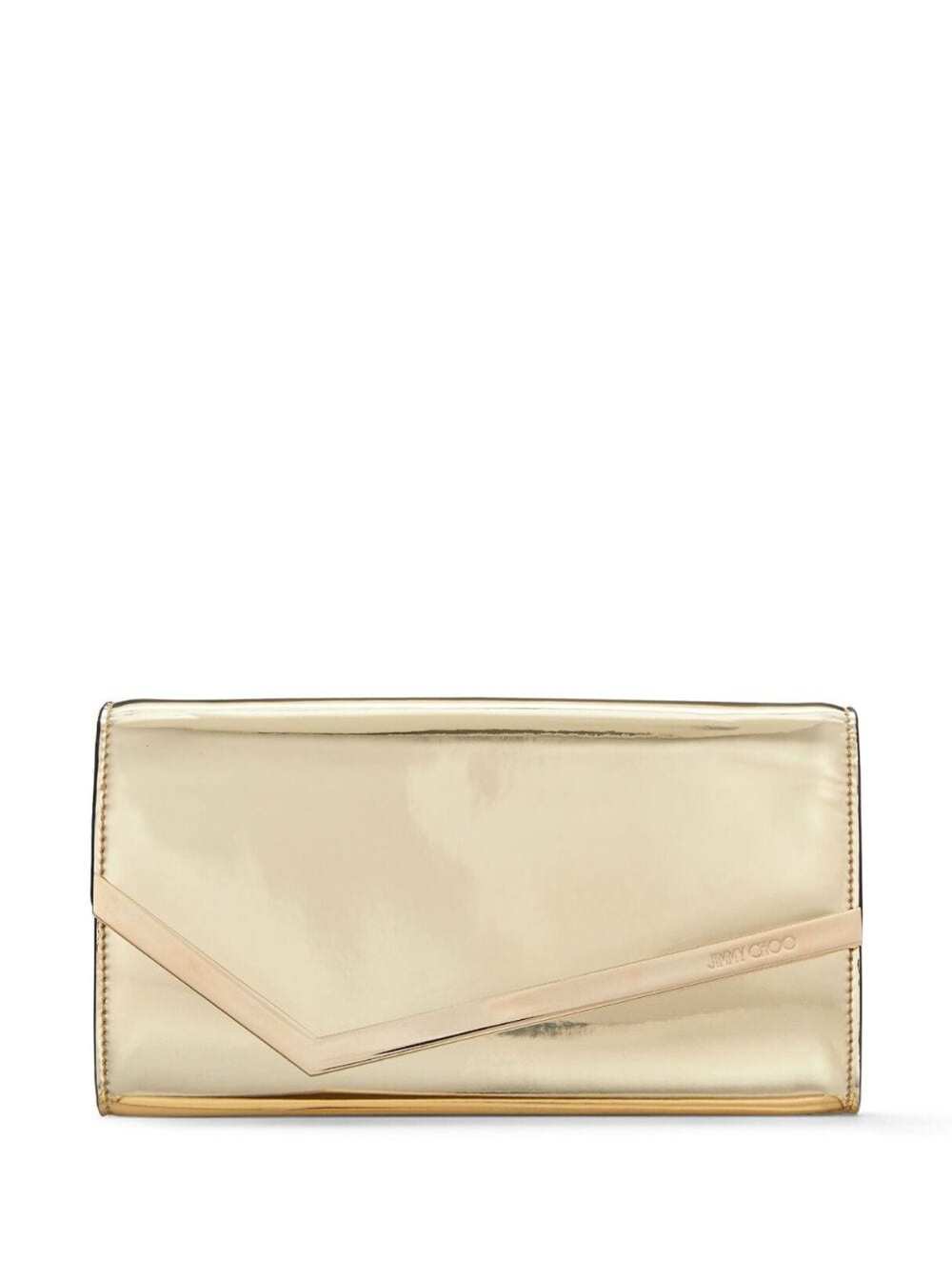 Jimmy Choo Emmie Clutch — Gold Fabric