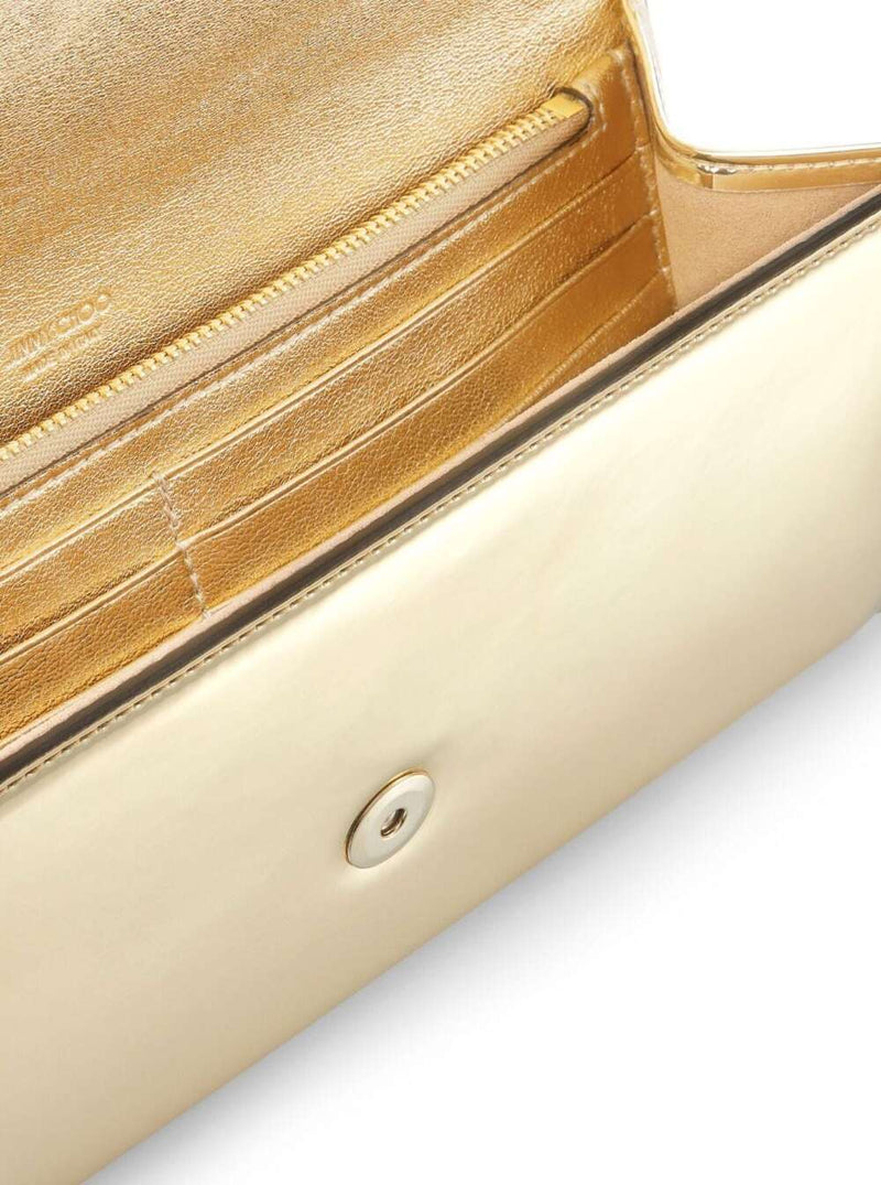 Jimmy Choo Emmie Clutch — Gold Fabric