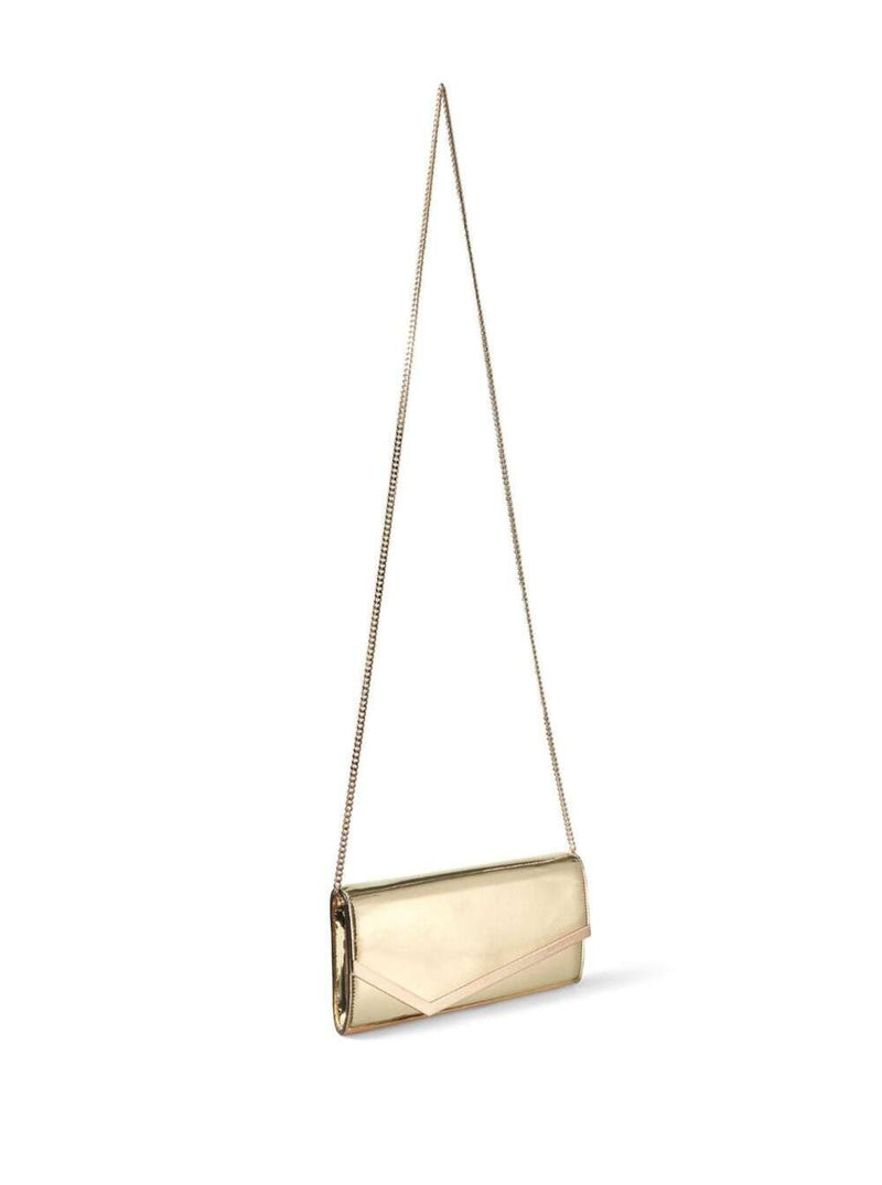 Jimmy Choo Emmie Clutch — Gold Fabric