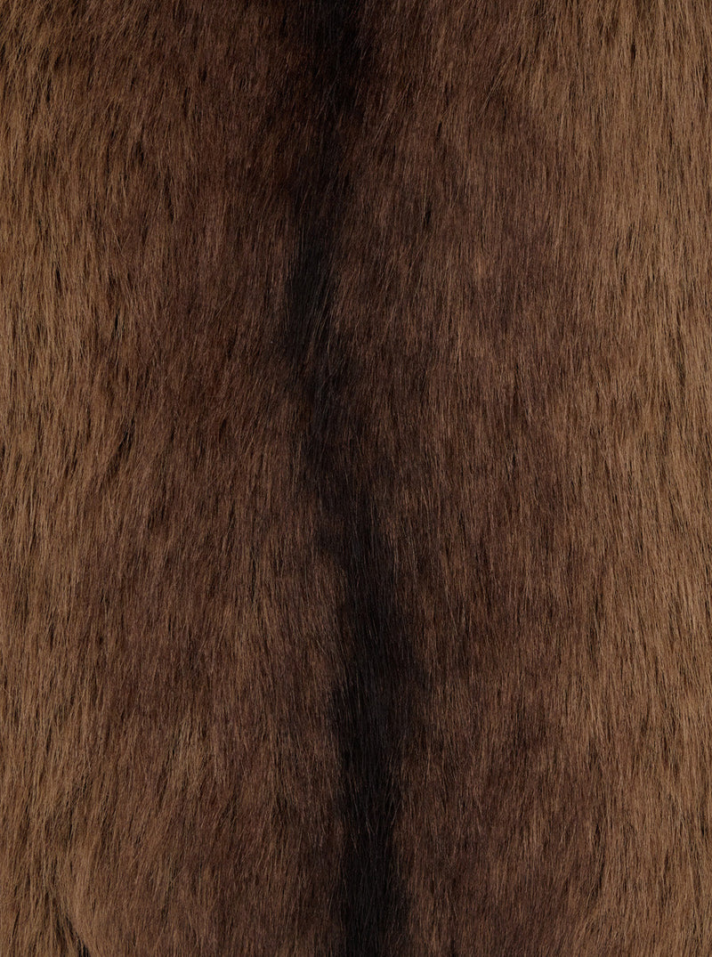 Leplain Eco-Fur Scarf — Brown Scarfs