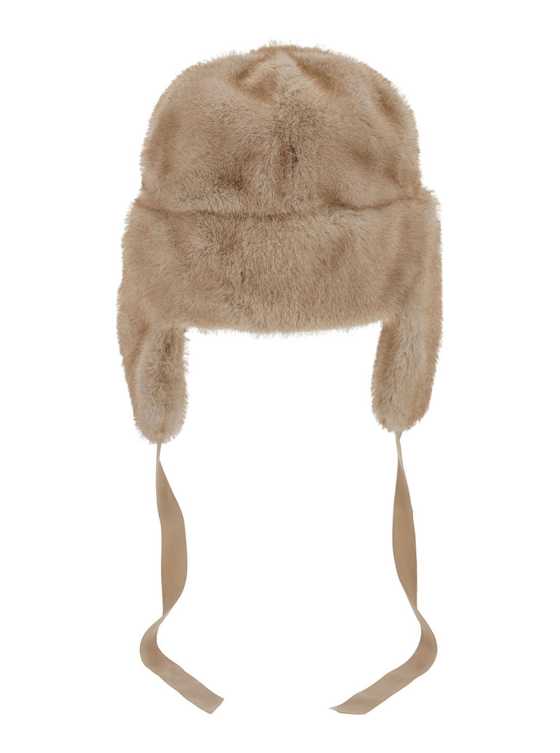 Leplain Ylvam Fur Winter Hat — Beige