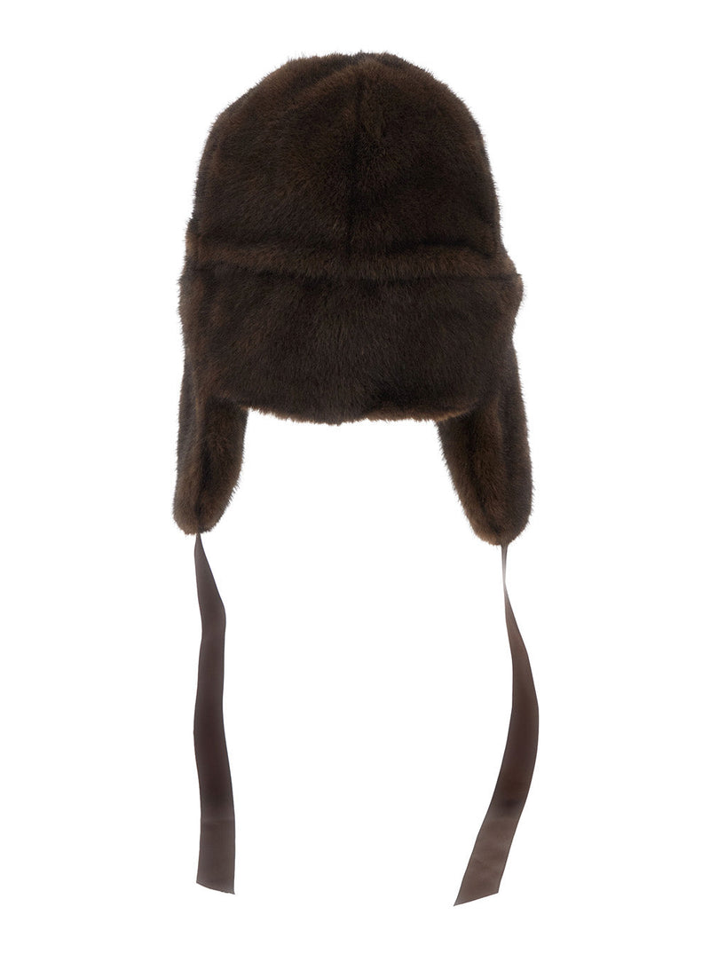 Leplain Ylvam Fur Trapper Winter Hat — Brown
