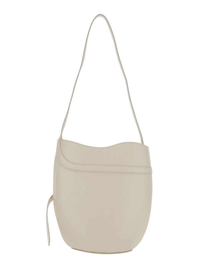 Liffner Structured Calf Leather Shoulder Bag — White