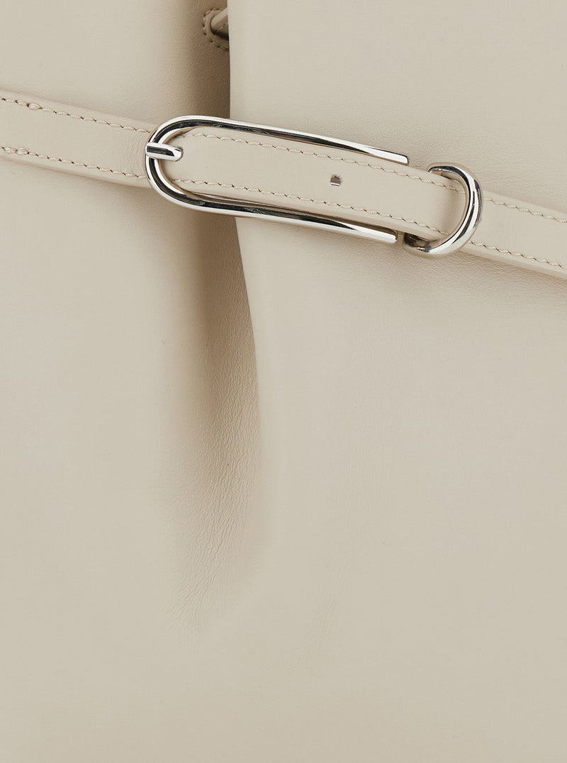 Liffner Structured Calf Leather Shoulder Bag — White