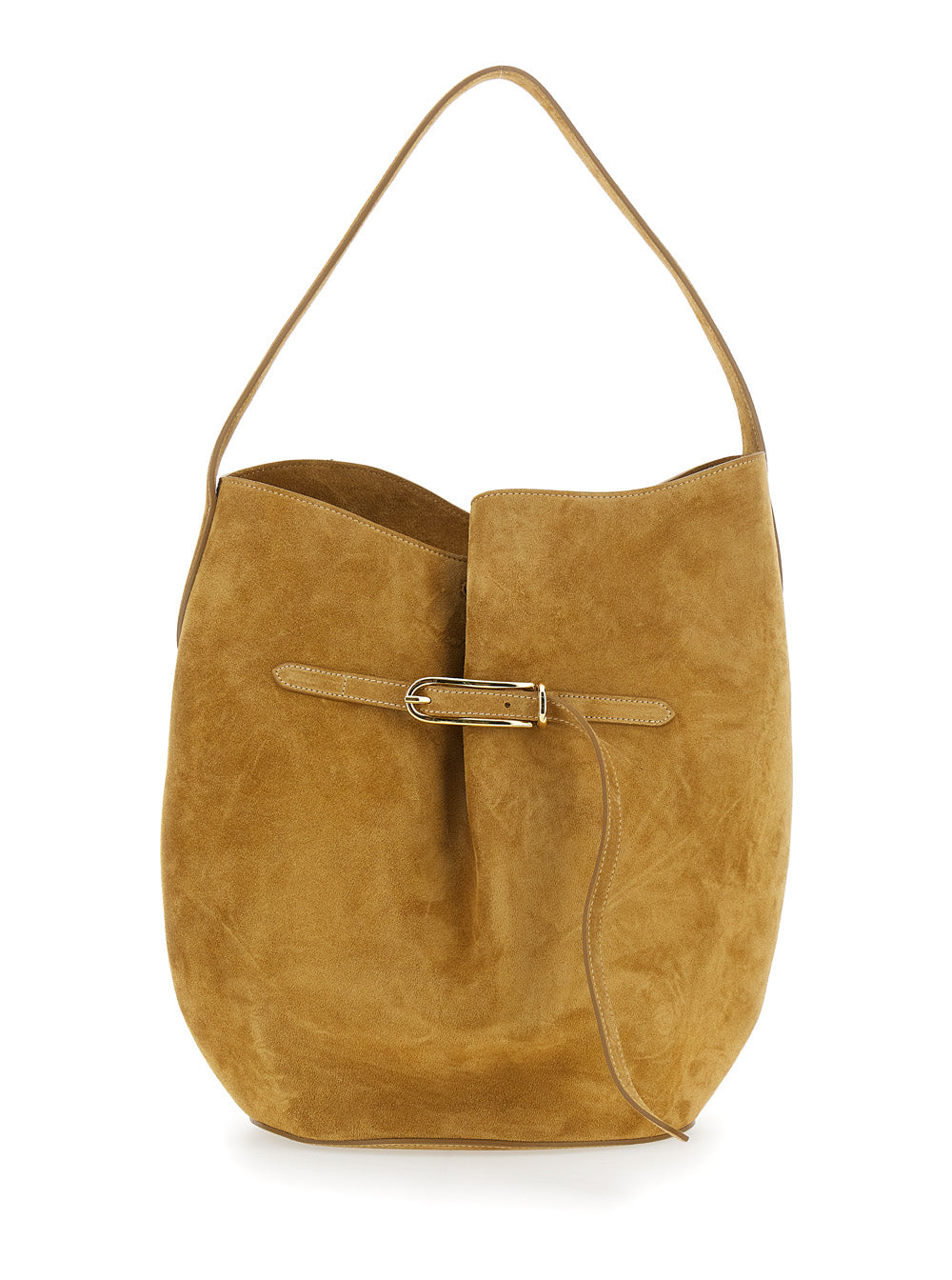 Liffner Suede Leather Shoulder Bag — Brown Cow