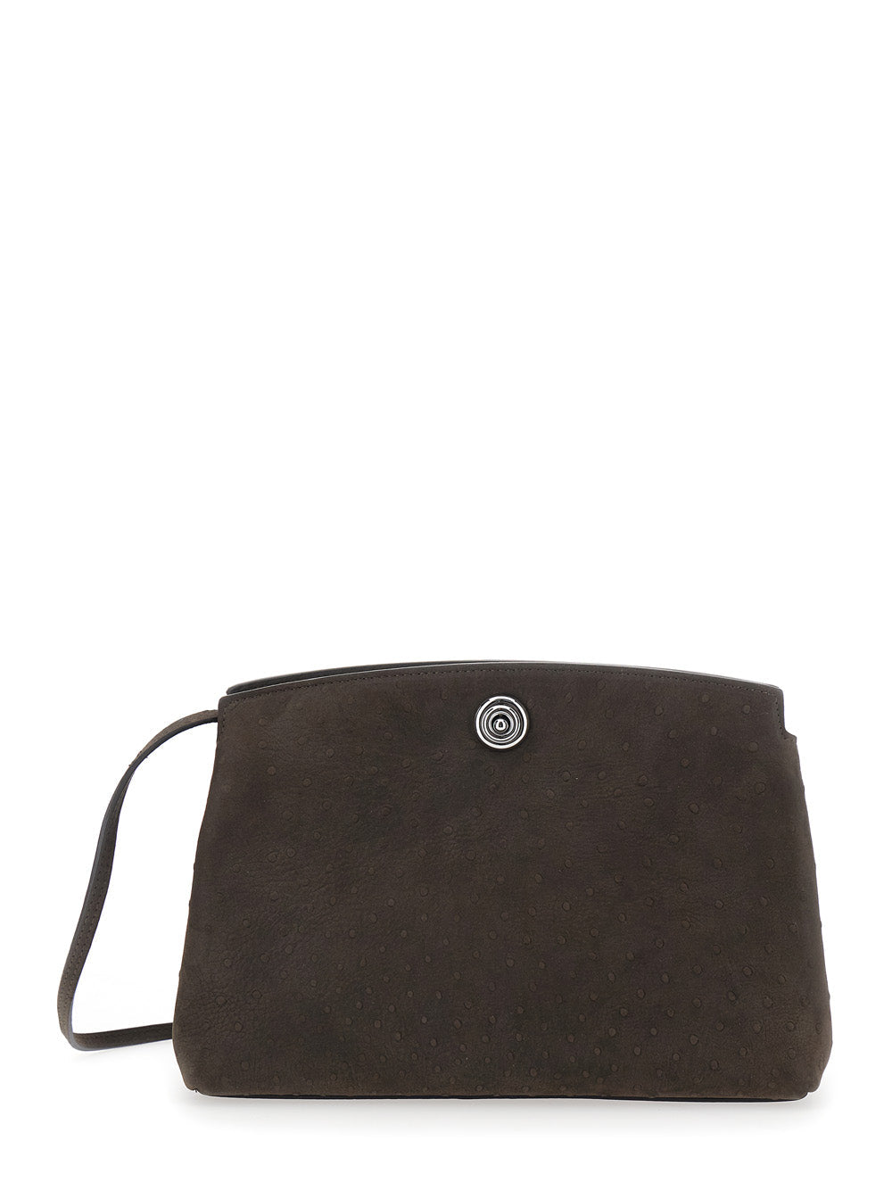 Liffner Calf Leather Clutch — Brown