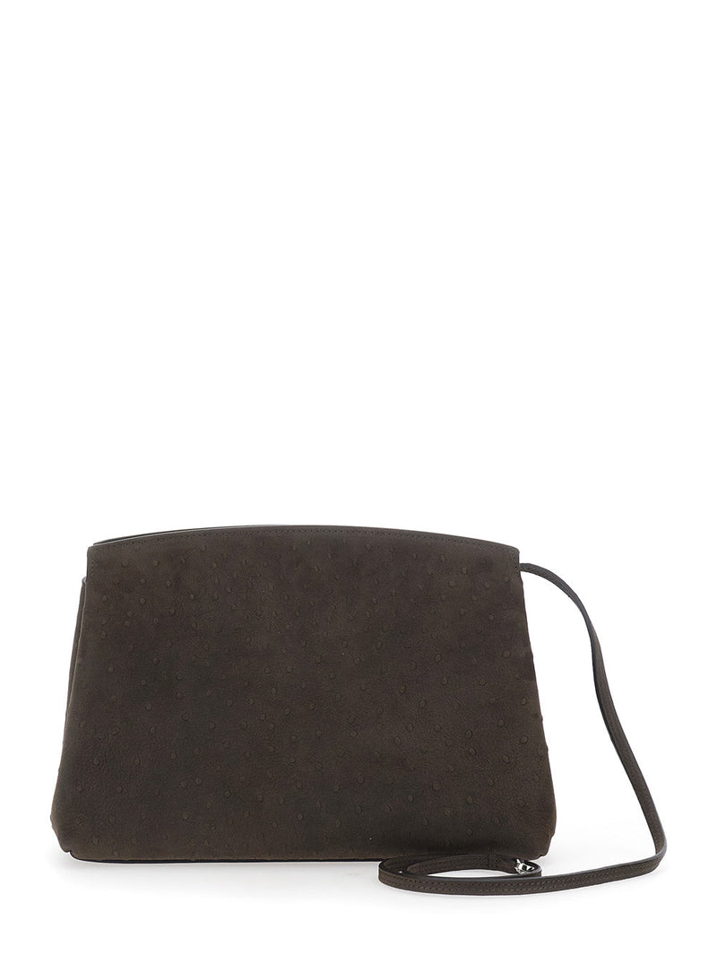 Liffner Calf Leather Clutch — Brown