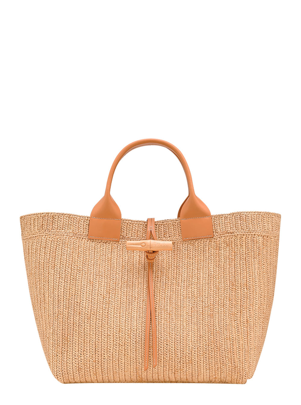 Longchamp Le Smart Tote Bag — Beige Raffia