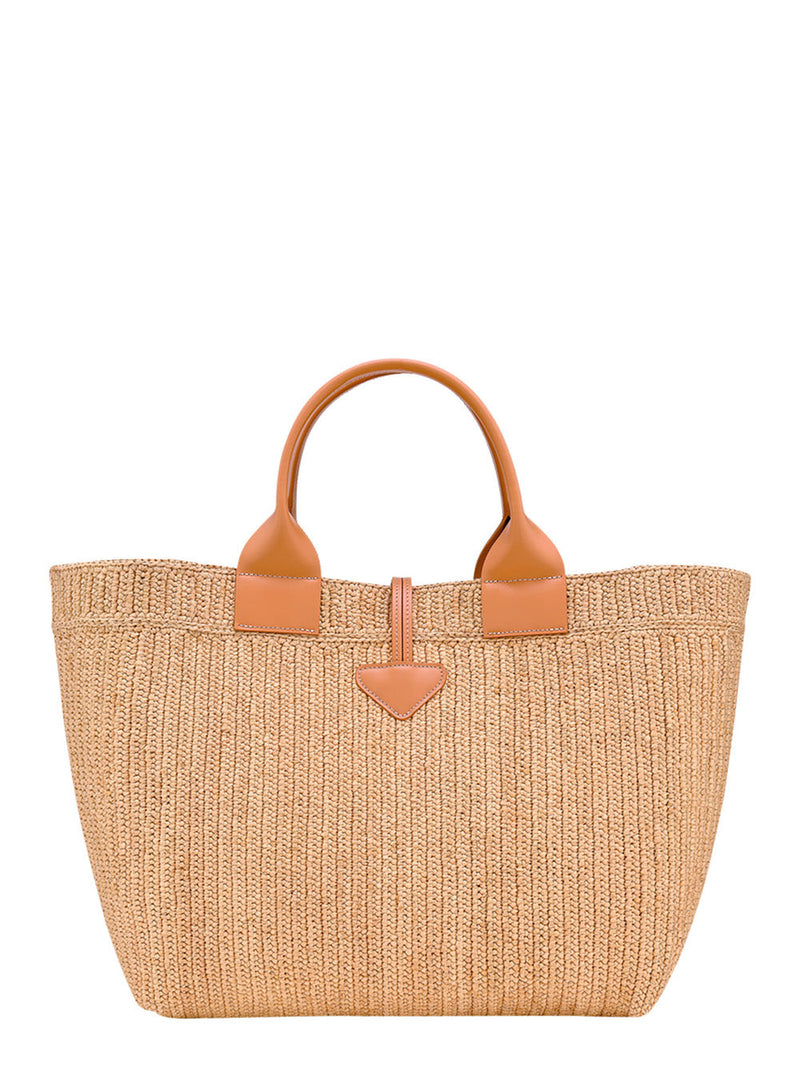 Longchamp Le Smart Tote Bag — Beige Raffia