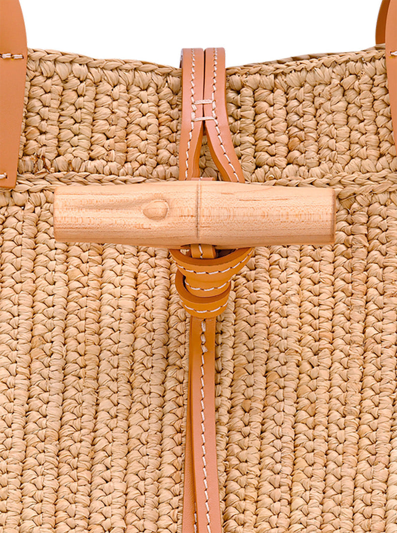Longchamp Le Smart Tote Bag — Beige Raffia