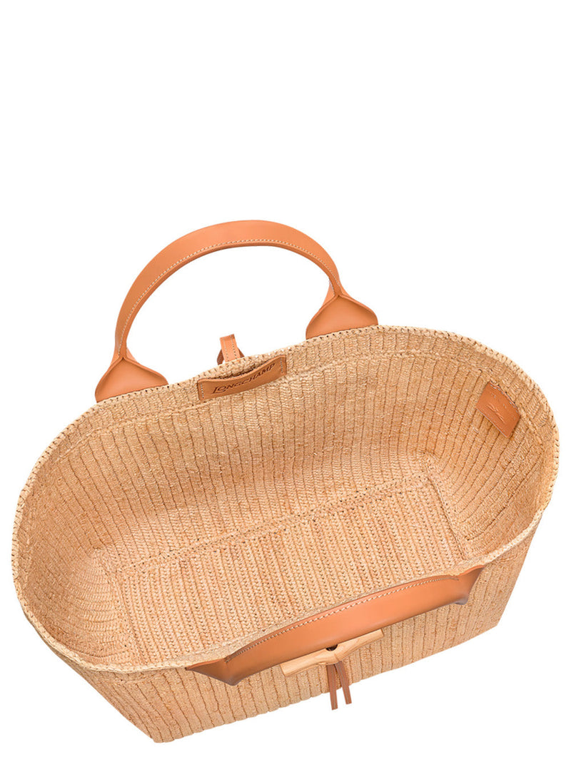 Longchamp Le Smart Tote Bag — Beige Raffia