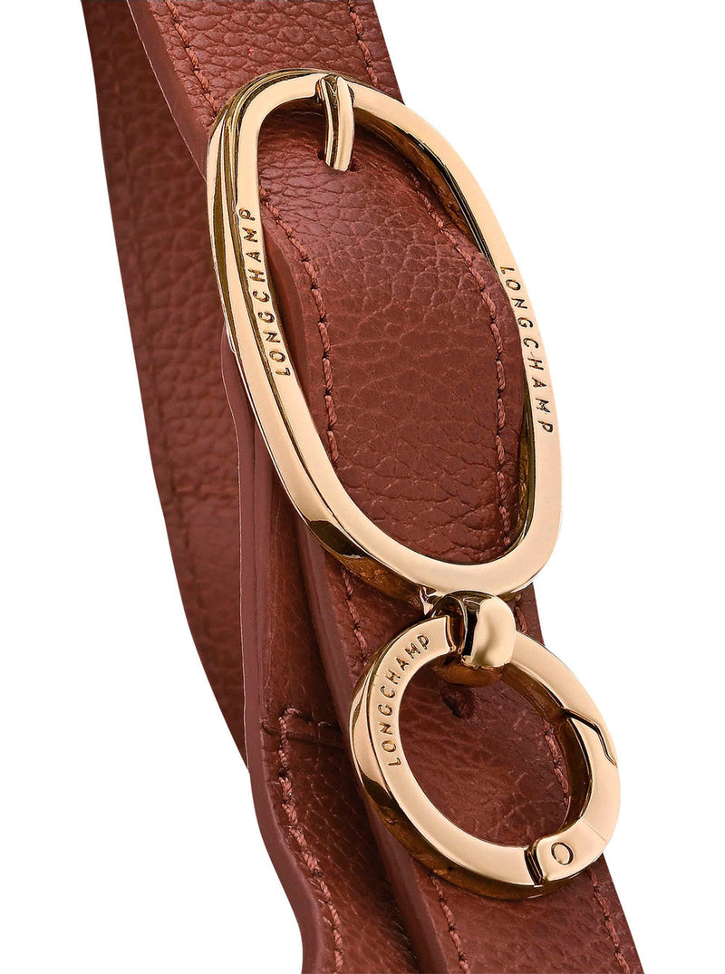 Longchamp Le Foulonné Shoulder Bag — Brown Calf Leather