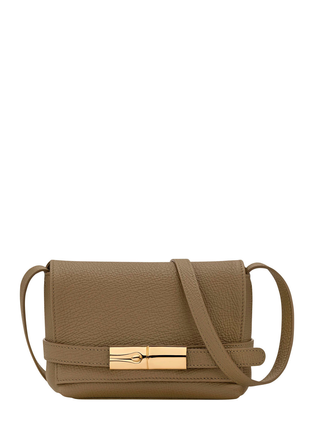 Longchamp Triomphe Crossbody Bag — Green Calf Leather