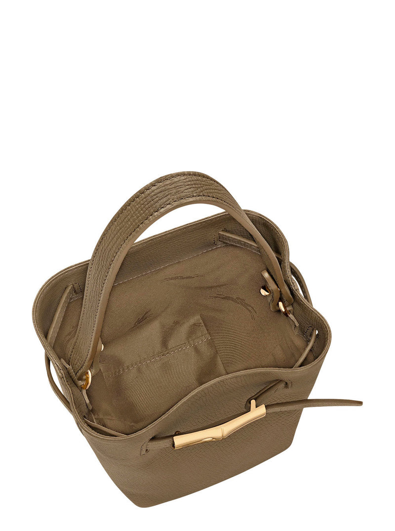 Longchamp Calf Leather Shoulder Bag — Green