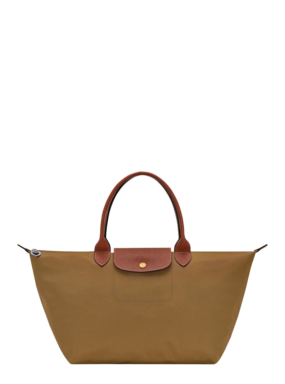 Longchamp Leather-Trimmed Polyamide Shoulder Bag — Brown