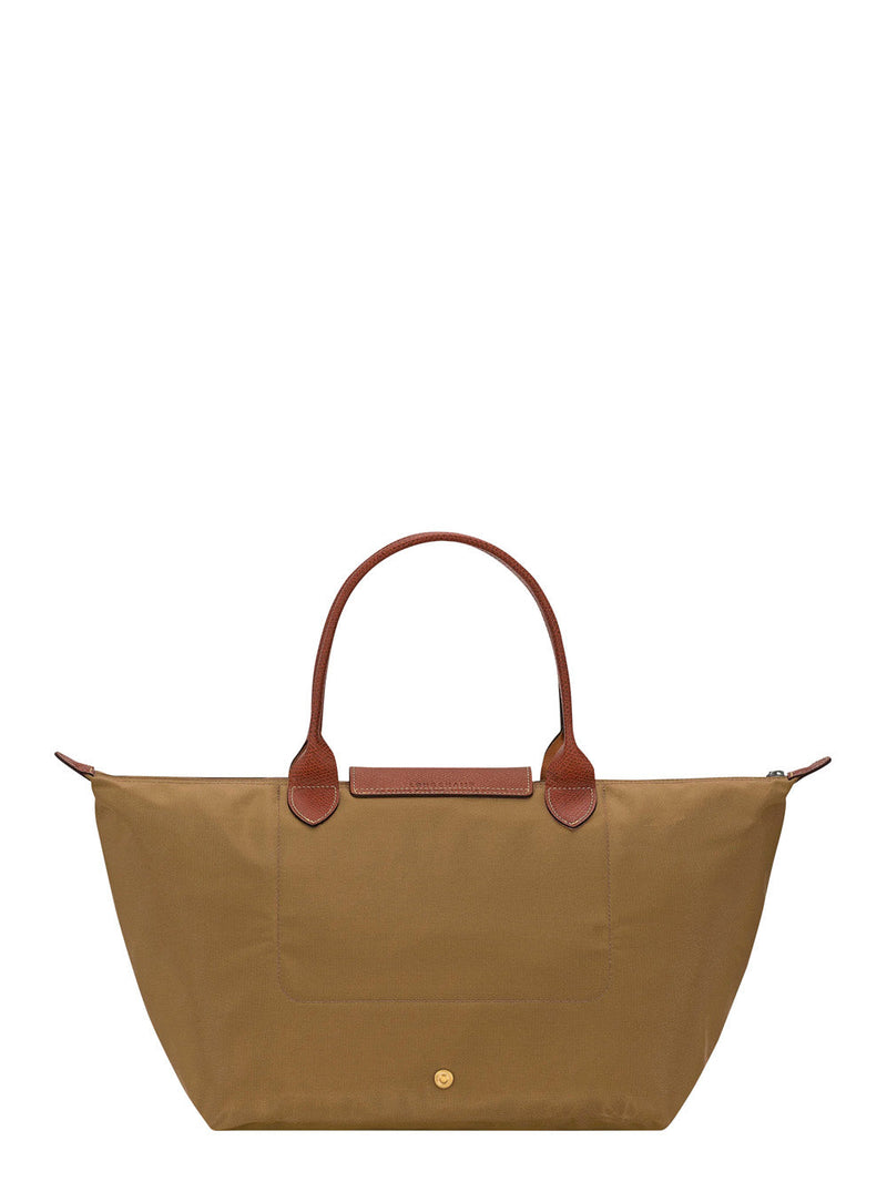 Longchamp Leather-Trimmed Polyamide Shoulder Bag — Brown