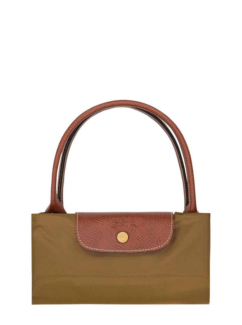 Longchamp Leather-Trimmed Polyamide Shoulder Bag — Brown