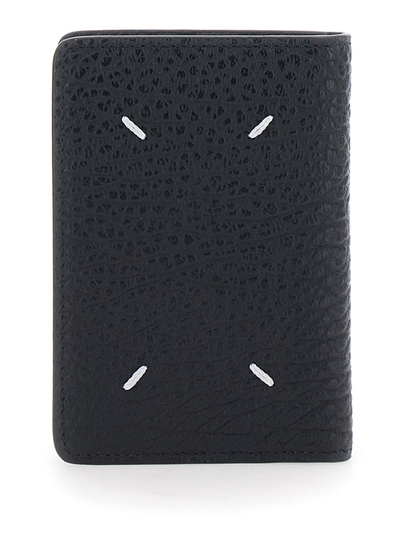 Maison Margiela Calf Leather Four-Stitch Wallet — Black