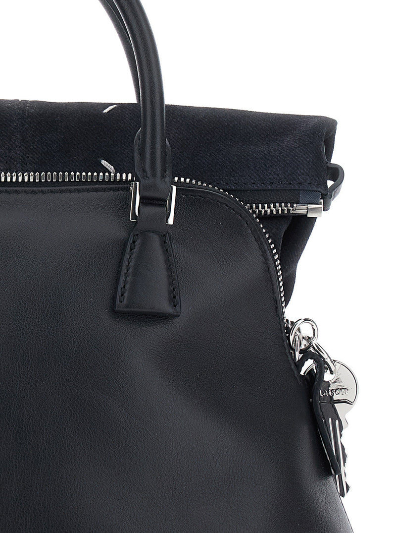 Maison Margiela Smooth Calf Leather Top Handle Bag — Black