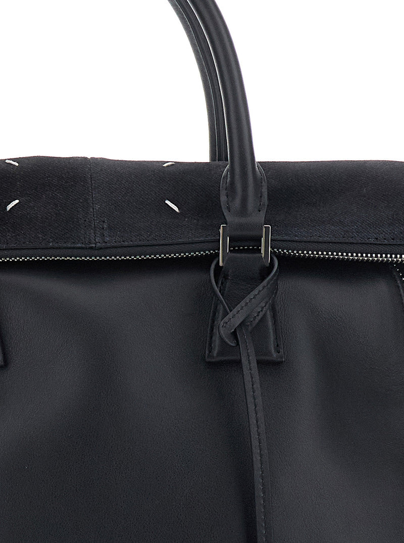 Maison Margiela Calf Leather Crossbody Bag — Black
