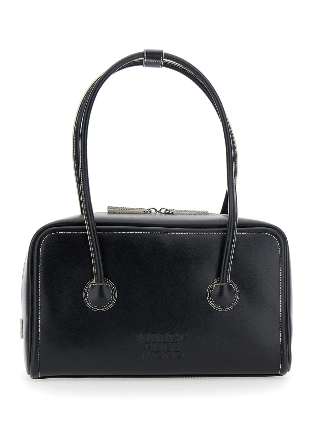 Margesherwood Cow Leather Shoulder Bag — Black