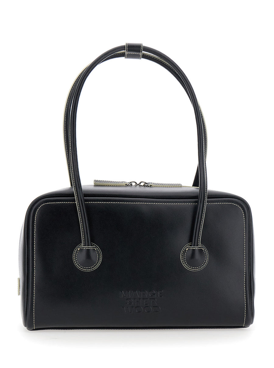 Margesherwood Cow Leather Shoulder Bag — Black