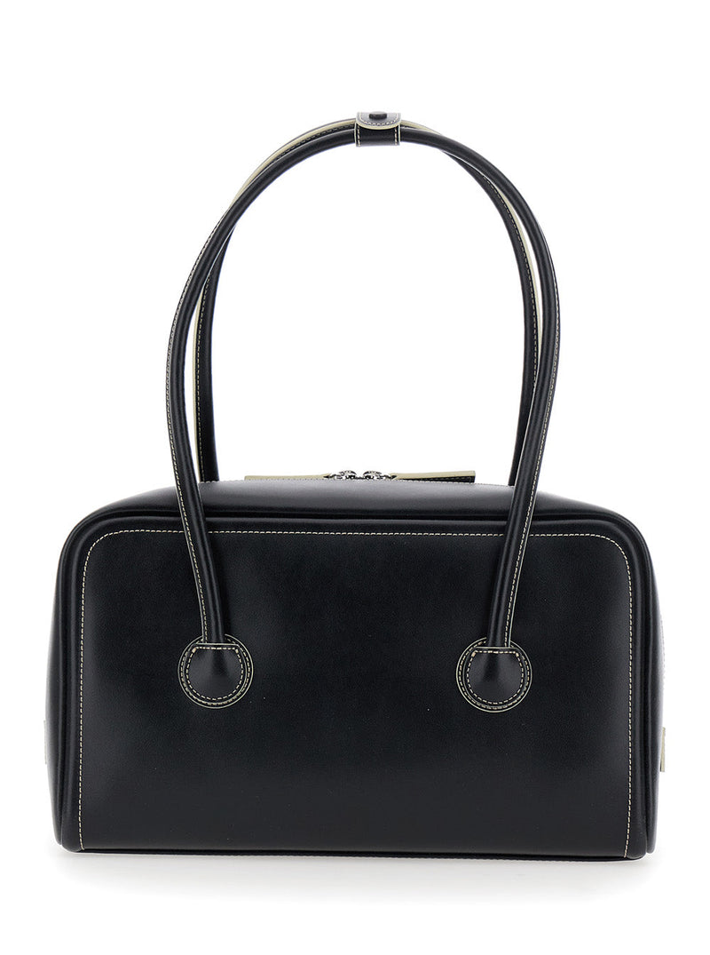 Margesherwood Cow Leather Shoulder Bag — Black