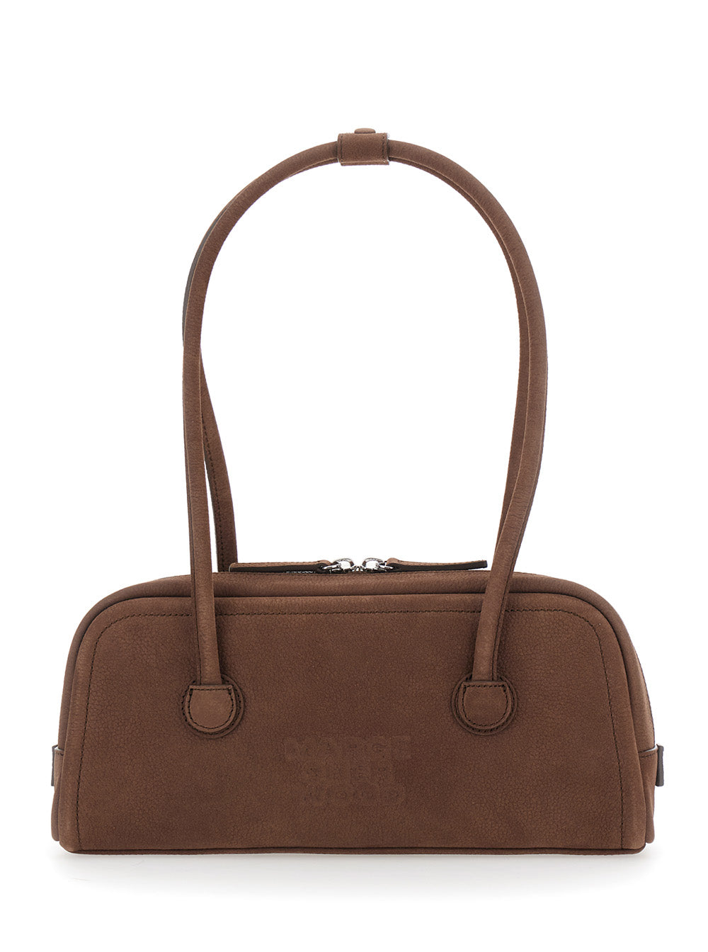 Margesherwood Magnetic Flap Closure Leather Shoulder Bag — Brown Cow