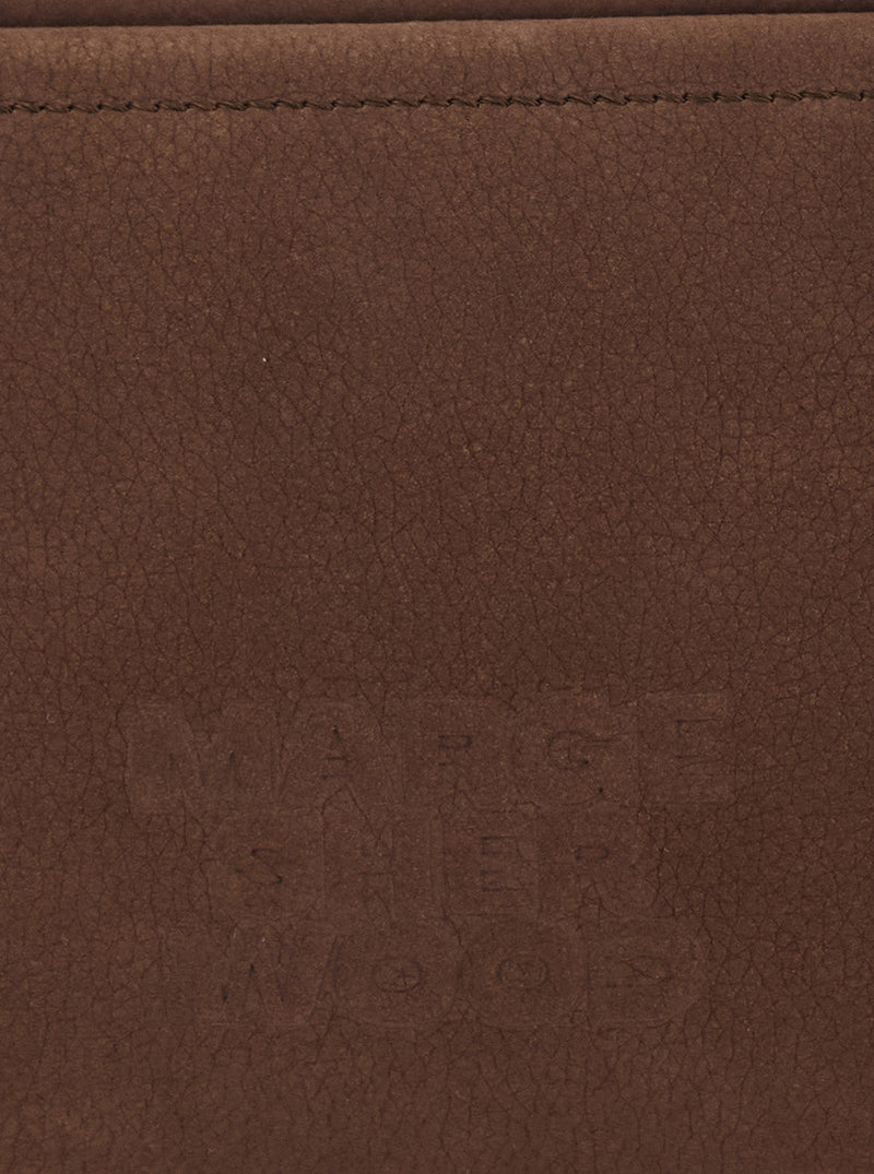 Margesherwood Magnetic Flap Closure Leather Shoulder Bag — Brown Cow