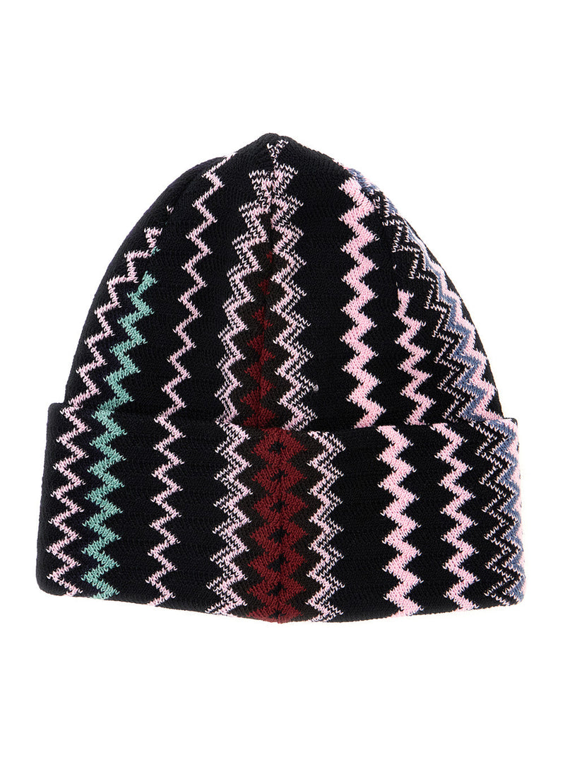 Missoni Cprawmda811 Striped Acrylic Knit Winter Hat — Multicolor