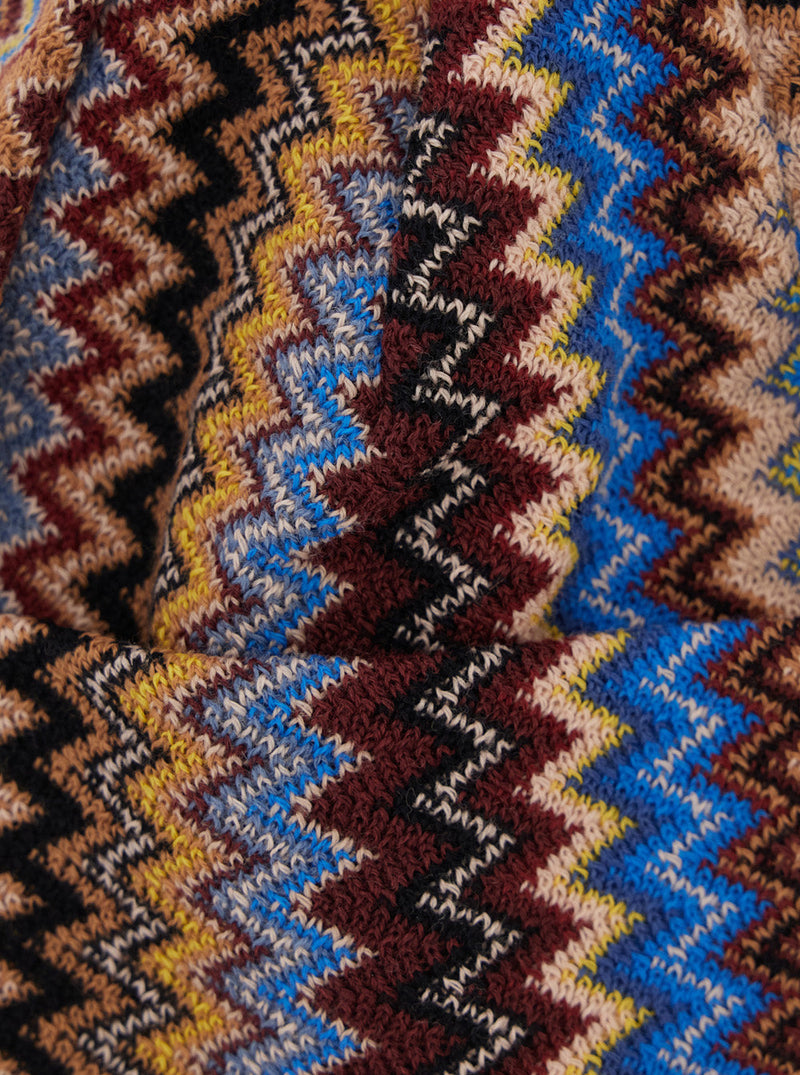 Missoni Cprawmua774 Wool-Blend Striped Beanie — Brown Acrylic Beanies