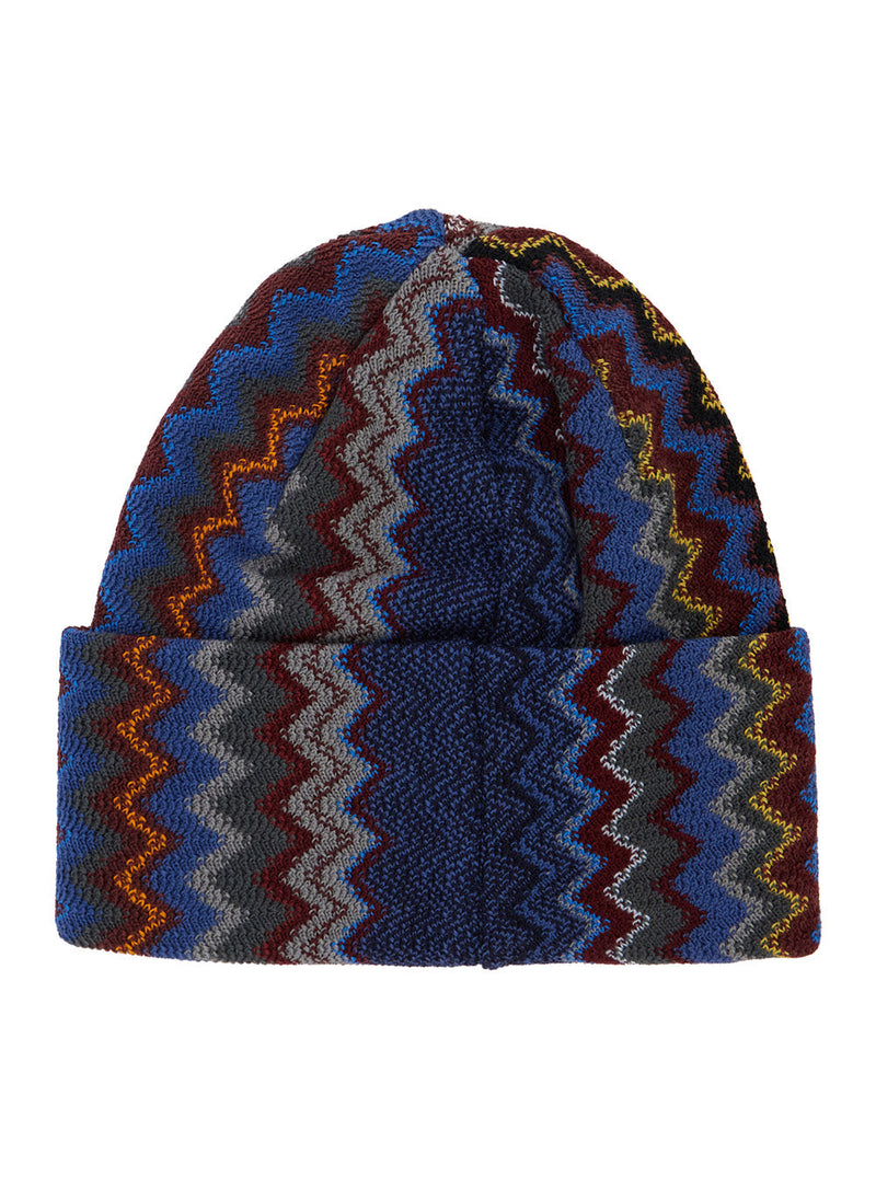 Missoni Cprawmua776 Striped Wool-Blend Beanie — Brown Acrylic Beanies