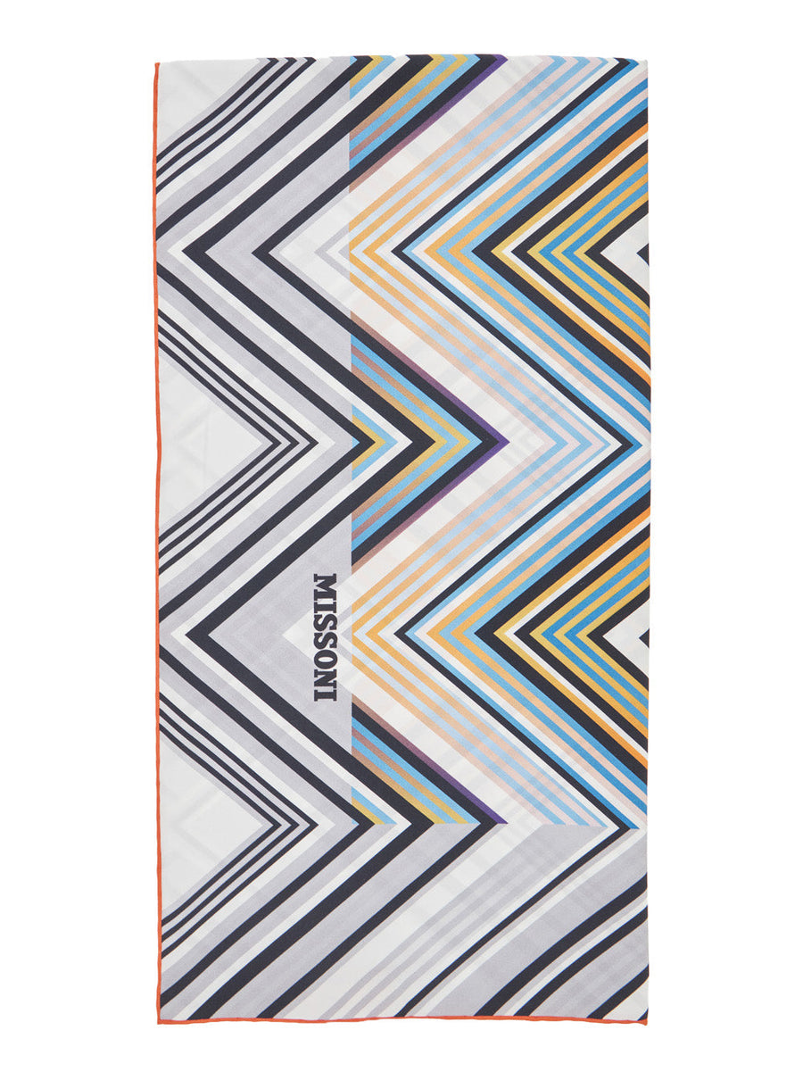 Missoni Chevron Silk Scarf — Multicolor Scarfs