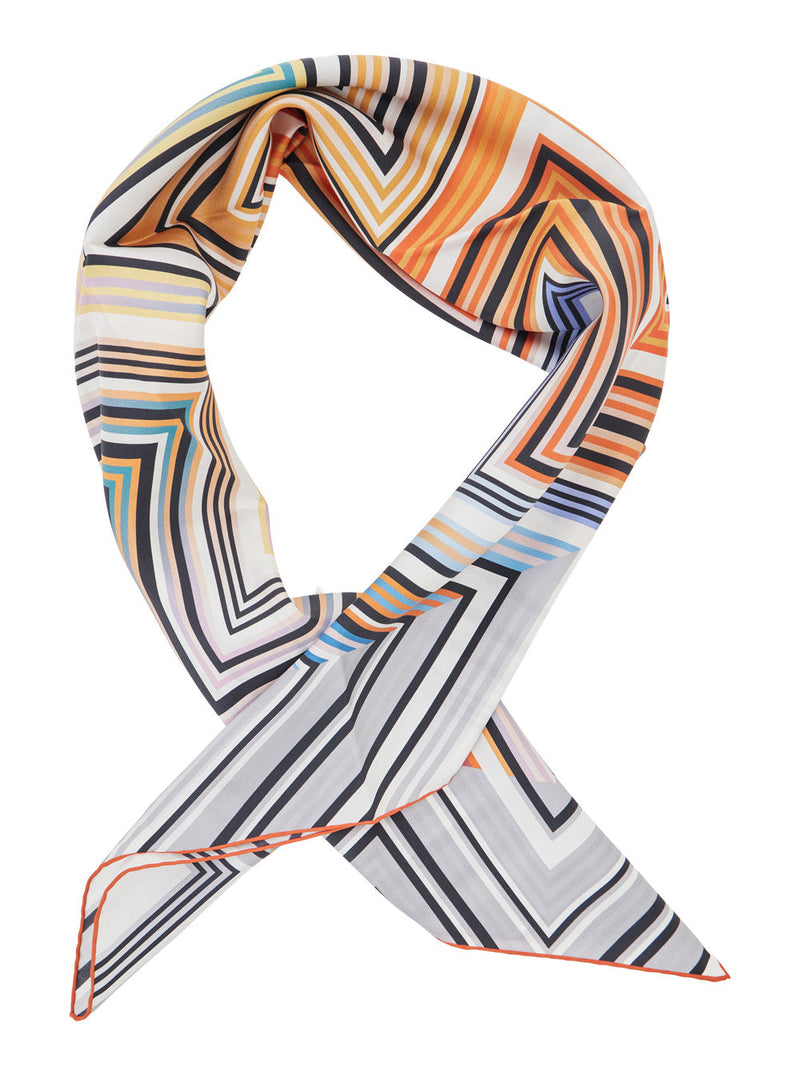 Missoni Chevron Silk Scarf — Multicolor Scarfs