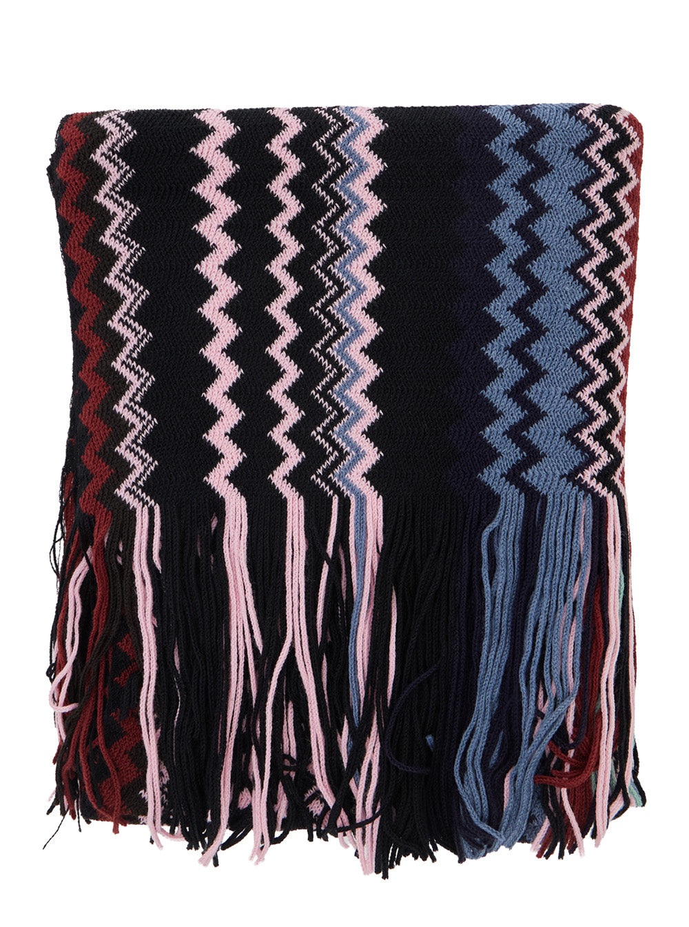 Missoni Chevron Wool-Blend Scarf — Multicolor Acrylic Scarfs