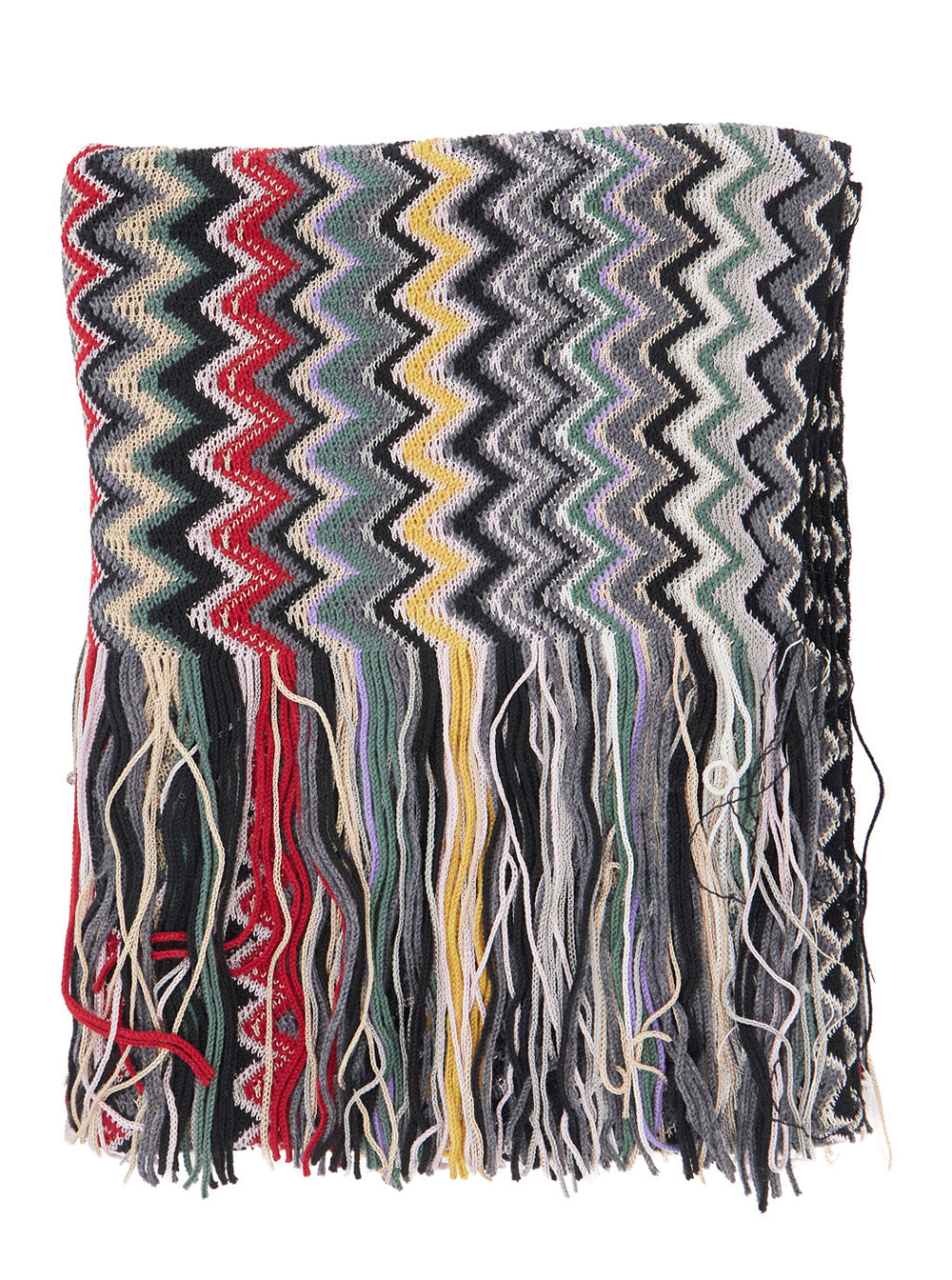 Missoni Chevron Wool-Viscose Blend Scarf — Multicolor Scarfs