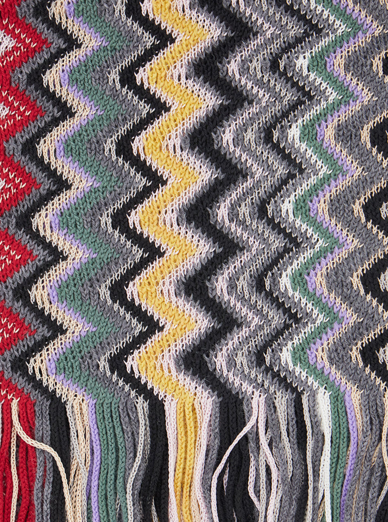 Missoni Chevron Wool-Viscose Blend Scarf — Multicolor Scarfs