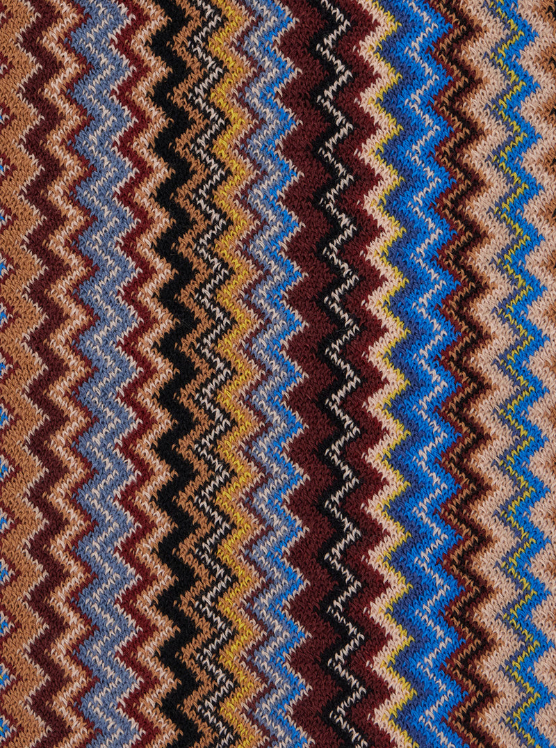 Missoni Geometric Motif Scarf — Brown Acrylic Scarfs
