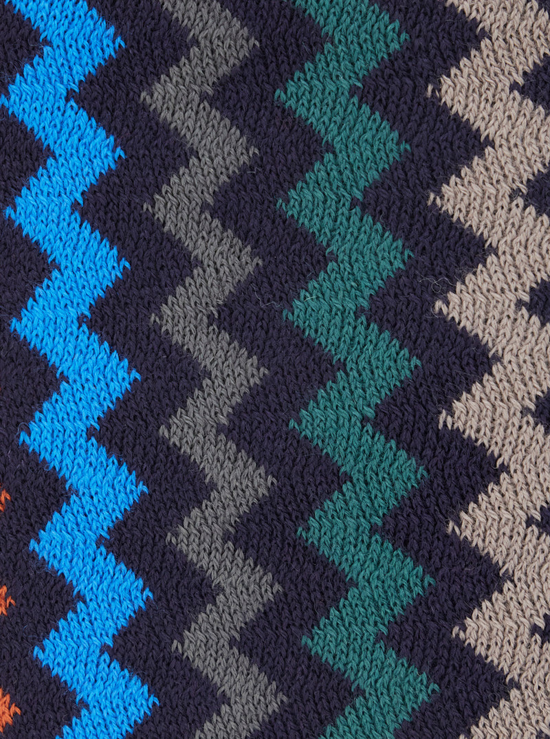 Missoni Zig Zag Wool Blend Scarf — Black Acrylic Scarfs
