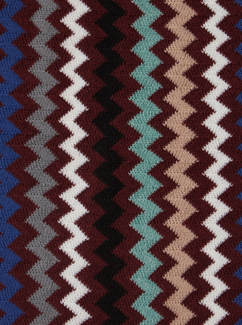Missoni Zig-Zag Knit Scarf — Multicolor Acrylic Scarfs