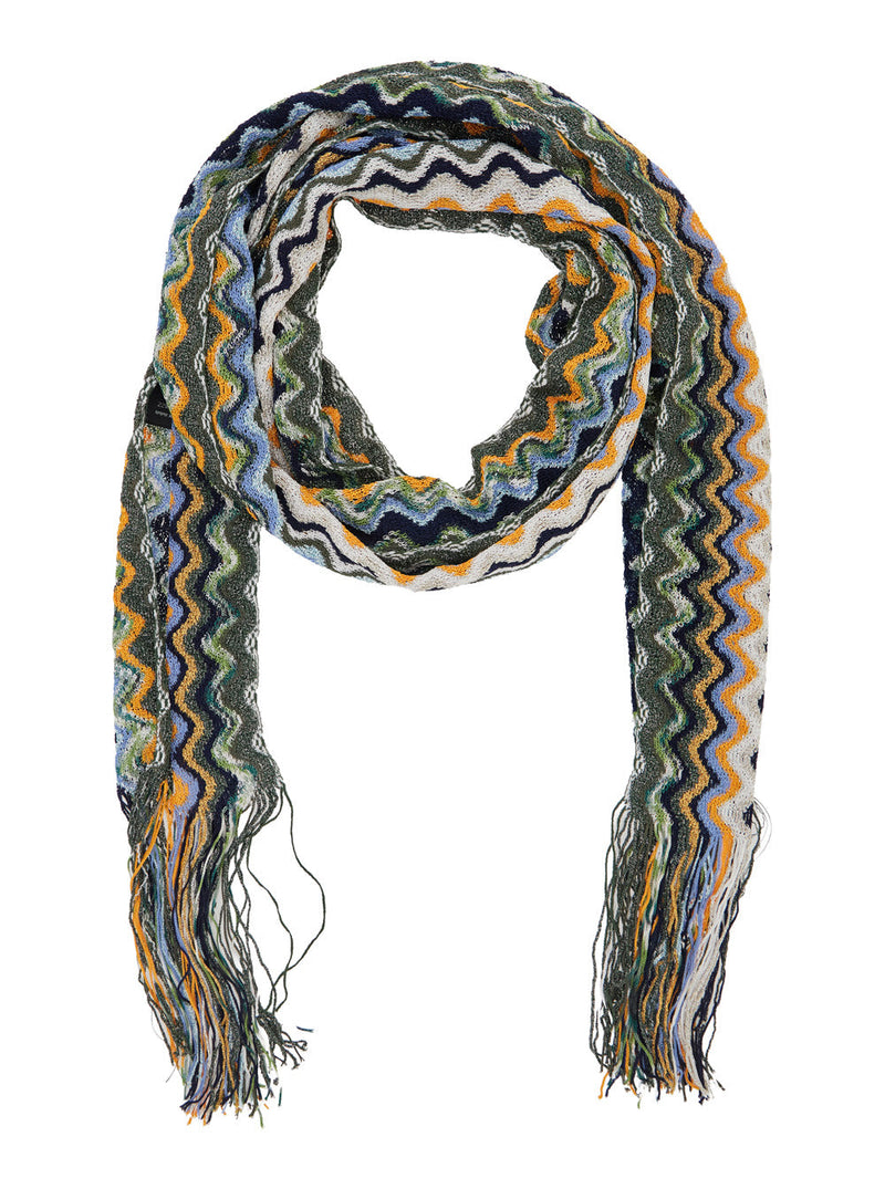 Missoni Geometric Viscose Scarf — Multicolor Scarfs