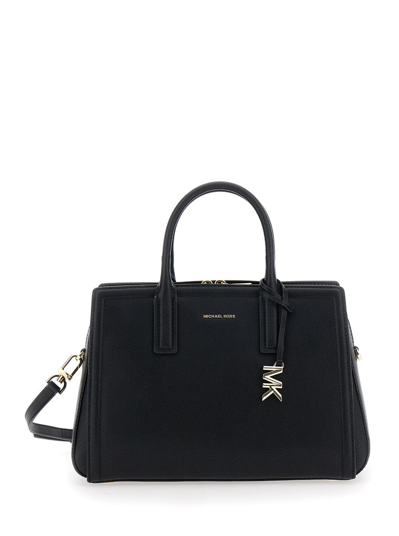 Michael Michael Kors Top Handle Bag — Black Cow Leather