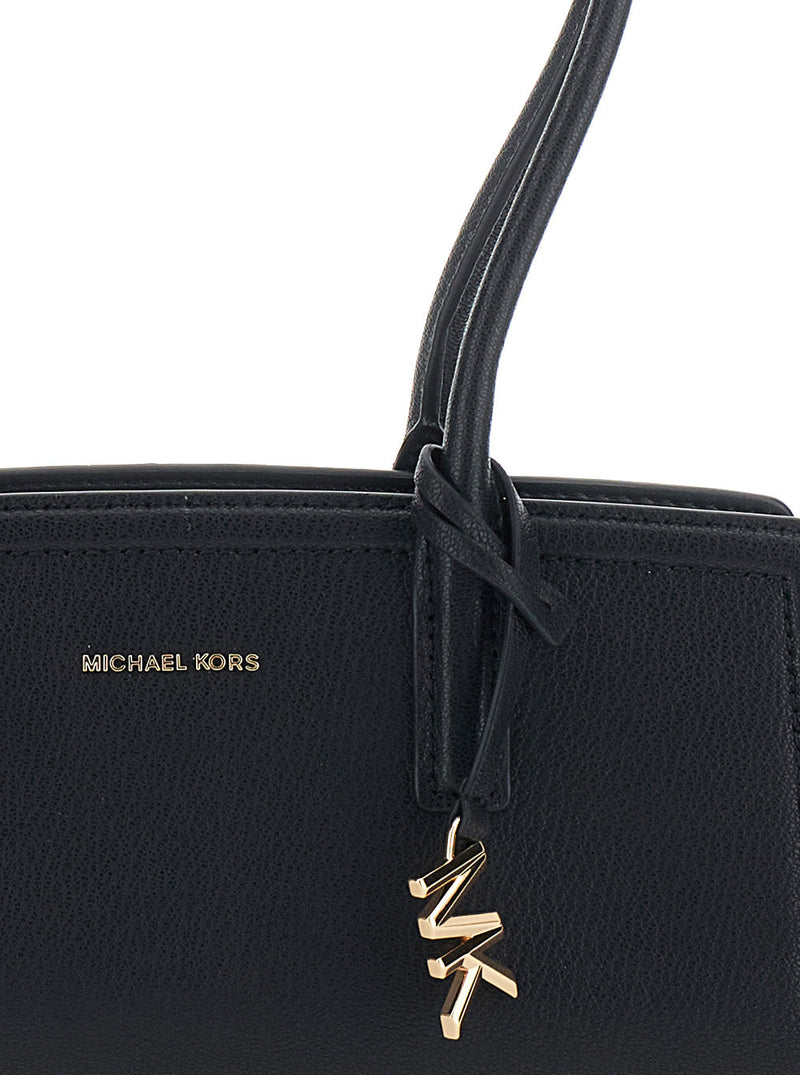 Michael Michael Kors Shoulder Bag — Black Cow Leather