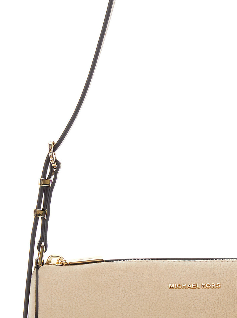 Michael Michael Kors Izzy Shoulder Bag — Beige Cow Leather