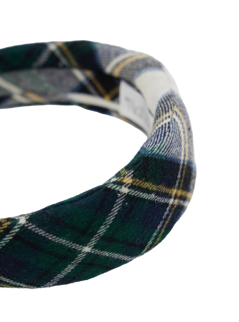Nanán Tartan Cotton Headband — Navy Headbands