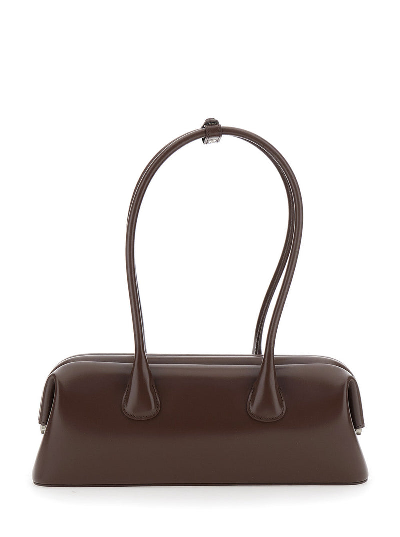 Osoi Boat Wide Shoulder Bag — Brown Cow Leather